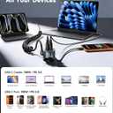 200W Car Charger USB C, PD100W Fast Charge w/100W Type C Fast Charging 5FT Coiled Cable, PD3.0/QC4.0/PPS Cigarette Lighter Phone Adapter for iPhone 17/16 ProMax, MacBook Pro/Air, Samsung S26/S25, iPad