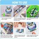 2 Pcs Tabletop Diamond Art Painting Kits,DIY Butterfly Diamond painting Special Shaped Rhinestone Desk Placement Ornament,5D Stand Up Gem Painting Craft Kit for Home Wall Decor Gifts,7.8x7.8inch (BP005+BP006)