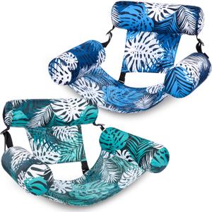 SLOOSH Inflatable Pool Floats Adult,2 Packs Floating Lounge Chairs, Blow up Pool Noodles for Adult Heavy Duty, Floating Chair for Party Summer Water Beach Lake Fun