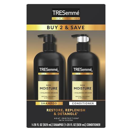 TRESemmé Rich Moisture Shampoo and Conditioner 2 Count Rich Moisture for Dry Hair Formulated With Vitamin E and Biotin 28 oz