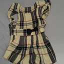 PUPTECK Classic Plaid Dog Dress Cute Puppy Clothes Outfit Small