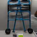 FSA/HSA Eligible Bariatric Walker 500lb - OasisSpace Heavy Duty Folding Walker with 5" Wheels, Wide Base Support for Elderly/Disabled Adults