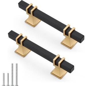 30 Pack 3 Inch Black and Gold Cabinet Pulls Black and Gold Cabinet Handles Kitchen Cabinet Handles Dresser Drawer Pulls Kitchen Cabinet Hardware