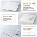 Square Cake Stand with Lid360 Rotatable Marble Cake Plate with Acrylic DomeStone Dessert Display Stand with Lid Cover for CheesePieChips & DipsTurnable Lazy Susan Serving Platter Spinner