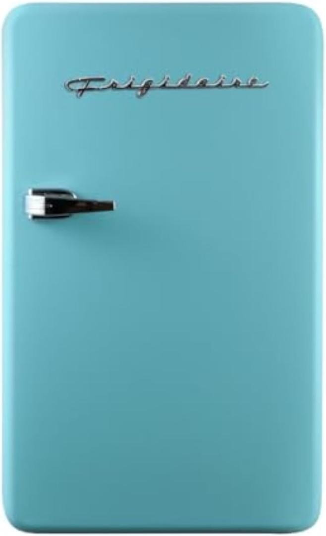 FRIGIDAIRE EFR372-BLUE 3.2 Cu Ft Blue Retro Compact Rounded Corner Premium Mini Fridge, 18.5 x 20 x 31.5 inches