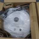 Floor Lamp, LED Standing Lamps with White Plastic Shade, Black Modern Torchiere Floor Lamp, Tall Lamps for Living Room Dorm, Bulb not Included