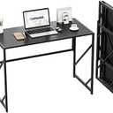 Elephance Folding Desk Writing Computer Desk for Home Office, No-Assembly Study Office Desk Foldable Table for Small Spaces