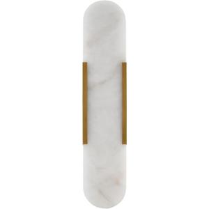 Modern Alabaster Wall Sconce Brushed Brass Finish, Vintage Wall Light Fixtures for Living Room, Marble Sconce Lighting for Bedroom Bathroom, 1 Pack