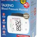 SmartHeart Blood Pressure Monitor | Adult Wrist Cuff | Audible English Spanish Instructions and Results for Visually Impaired | 2-Person Memory |