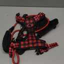 NESTROAD No Pull Dog Harness with Leash, Reflective No Choke Pet Vest Harness,Adjustable Soft Padded Dog Harness with Easy Control Handle for Medium Dogs(Checkered Red,Medium) (Mneck 13-17" chest 17-25")