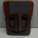 Bamboo Sofa Arm Tray Table, Foldable Clip-on Side Table, Wide Couch Cup Holder (Brown)