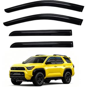 4Runner Rain Guard - Window Visors for Toyota 4Runner 2025-2026, Out-Channel Side Window Rain Guards for 4Runner Accessories, 4PCS, Black, Car Accessories