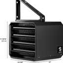 Stelpro Oxford Electric Unit Heater, 5000W / 240V, 11 5/8 L x 13 1/16 H x 12" D, Heavy-Duty Heater with Built-In Thermostat and Adjustable Louvers, Wall or Ceiling Mount (ARUH5TCHAR) Charcoal