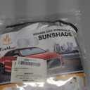 EcoNour 2-Piece Windshield Sun Shade for Jeep | Foldable Jeep Wrangler Sun Shade/Jeep Gladiator Sun Shade fit for Jeep Wrangler JL JLU 2018-2025 / Jeep Gladiator 2020-2025 | Keeps Car Interior Cooler (X-Small)