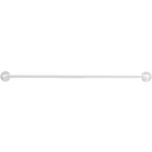 TYRON 1 Pack Magnetic Curtain Rod for Metal Door Adjustable 18-30 Inch, 3/8 in. Diameter, French Door Magnetic Cafe Curtain Rod(White)
