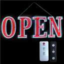 40"x14" Extra Large LED Open Signs for Business with Remote Control, 10 Levels Brightness Adjustable Unique Design Super Bright with Chain, High Visibility for Store Bar Hotel Retail Shop Salon Office (40*14 inch (White+Red))