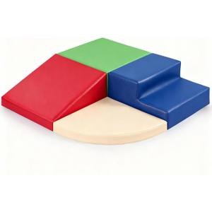 Sumbababy Soft Climbing Blocks for Toddlers: Waterproof PU Leather Play Set - 4 PCS Indoor Climber Toys for Kids - Outdoor Playground Equipment - Ideal Gift for Daycare & Preschool