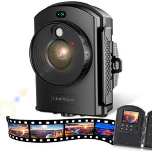 Time Lapse Camera - Timelapse Camera with Infrared Positioning & LED Light, 180 Days Shooting, 1080P AVI Videos & Photos for Outdoor Construction, Cooking, Plant Growth, Landscape(64GB)