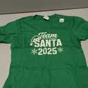 Team Santa 2025 Santa Claus Hat Christmas T-Shirt Size Small Youth Color Green S
