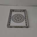 Decorative Tray,Serving Trays,Bathroom Tray,Waterproof and Rustproof,15.7"x 11.8"x1.57",Suitable for Holding Toiletries,Aromatherapy,and Greenery,Ideal for Hotels and Homes (White Black Pattern)