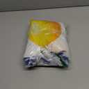 Lemon Round Fitted Tablecloth, Bohemian Farmhouse Lemon Blue Seasonal Elastic Edged Tablecloth, Wipeable Oil Proof Picnic Party Holiday Table Cloth for Home Kitchen Indoor Outdoor, Fit to 55" - 60"