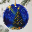 5 x Starry Night Ornament  Christmas Ornament, Christmas Tree Decor, & Perfect Holiday Decor | Art Lover Gift, Gifts for Friends and Family - Xmas Tree
