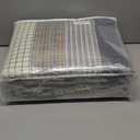 Finlonte Quilt King Size 100% Cotton King Size Quilts Grey Black Brown Quilted Bedspreads Plaid Comforter Set Lightweight Reversible Soft Breathable Bedding Sets for All Season, 3 Pieces (King (98"x106"))