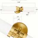 Emak Modern 22 Inch Bathroom Light Fixtures Over Mirror, Brushed Gold Vanity Light Bar with Milk Glass Shade, 2-Light Bathroom Wall Sconce, VL085-BGD-ML-2