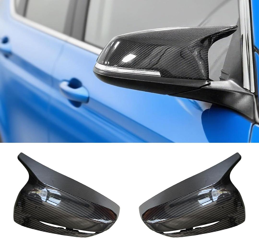 Carbon Fiber Side Mirror Caps Replacement for 2017-2022 B-MW 3 Series G20 320i 325i 330i 5 Series G30 525i 530i 540i M Sport Accessories