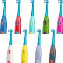 5 Pack Compatible with Brusheez Kids Electric Toothbrush Replacement Brush Heads with dust Cover,for Brusheez Kids Electric Toothbrush (Green, Medium)