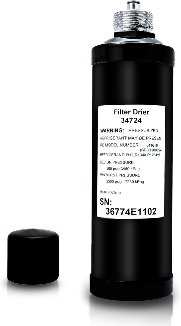 34724 AC Recycling Filter Drier Kit Fit for Robinair Refrigerant Recovery Injection Machine Spin On Filter Replace 34724 Receiver Drier 17700-2K 34134A 34134-2K 342000 34234 34300-2K