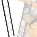 Marudina 660lbs Heavy-Duty Step Ladder:,8-Level Adjustable Bunk Bed Ladder (59"-65"),Anti-Slip Steel-Aluminum Frame, Fits Campers, Dorms and Kids' Rooms, Compatible with Beds of 57"-63" Height