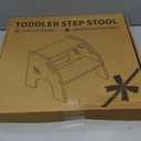 Toddler Step Stool Wooden - Height-Adjustable Kids 2 Step Stool Ladder with Cute Bear Design for Bathroom Sink Toilet Potty Training Kitchen Bedroom
