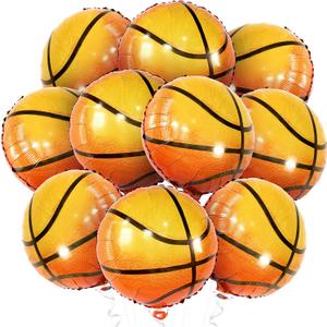 KatchOn, Big, Orange Foil Basketball Balloons - 18 Inch, Pack Of 10 | Basketball Decorations For Homecoming, basketball Birthday Party Decoration | Space Jam Party decorations, Sports Balloon Arch Kit