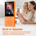64GB MP3 Player with Bluetooth 5.3, Color Screen 2.4", Music Player with HiFi Sound, MP3 Players Built in HD Speaker Voice Recorder E-Book, Expanded Up to 128GB, Earphone Included, for Sports Runner