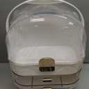 Makeup Organizer Countertop, Skincare Holder Bathroom Counter Organizer, Storage Box Cosmetic Display Cases, Teen Girl Gifts Make up Organizers for Vanity, Dresser (Rose Gold)