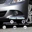 Front Bumper Driving Fog Light Ring Bezels Covers Trim Molding Compatible with Infiniti G37 2010-2013, Front Fog Light Lamp Decoration Protector Accessories (Carbon Fiber Pattern)