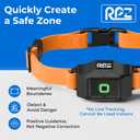 RPZ Invisible Dog Fence, GPS Wireless Electric Fence System Perimeter Collar for Dogs with Phone App No Subscription, Pet Containment System Outdoor for Yard, Orange