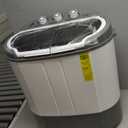 Pyle Compact Home Washer & Dryer, 2 in 1 Portable Mini Washing Machine, Twin Tubs, 11lbs. Capacity, 110V, Spin Cycle w/Hose, Translucent Tub Container Window, Ideal for Smaller Laundry Loads, Gray