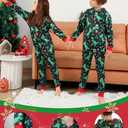 VNVNE Matching Christmas Onesie Pajamas for Family/Couples/Women/Men, Xmas Holiday Reindeer Striped Adults Pjs Sleepwear (Small, Green Dinosaur)