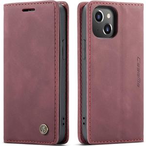 Kowauri Flip Case for iPhone 13 Mini,Leather Wallet Case Classic Design with Card Slot and Magnetic Closure Flip Fold Case for iPhone 13 Mini 5.4 inch 2021 (Wine red)