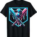 Baseball Home Plate Drip Boys Baseball Bat T-Shirt,small