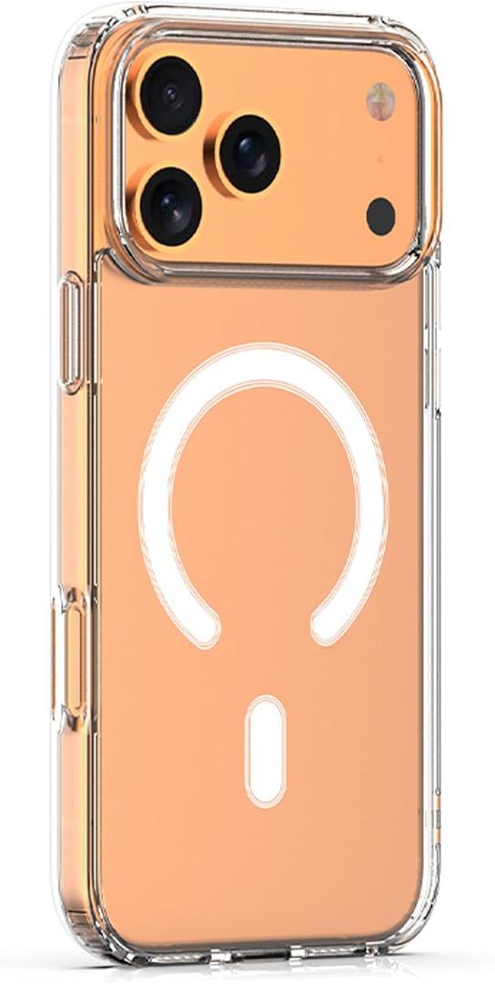 CPHUSA Protective Case Compatible for iPhone 17 Pro Max | TPU + Acrylic Hybrid | Military-Grade Drop Protection | Shock Absorption | Slim Profile | Textured Grip | Wireless Charging | Clear