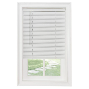 GII Morningstar White Cordless Light Filtering Vinyl Mini Blind with 1 in. Slats 35 in. W x 48 in. L