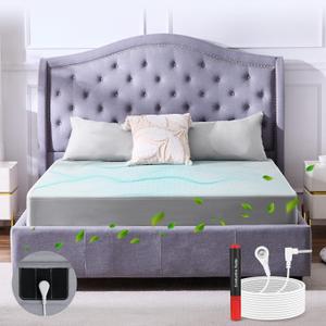 Grounding Sheets 12% Pure Silver Fiber 88% Organic Cotton Superior Earthing Fitted Sheet 400 Threads Earth Connected Bed Sheet with Long Grounding Cord and Test Pen (Queen 60.1 * 80 * 15inch Gray)