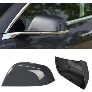 Jaronx Compatible with Tesla Model 3 Mirror Caps 2017 2018 2019 2020 2021 2022 2023 2024 2025, Left Rear View Side Mirror Cover Cap Replacement for Tesla Model 3 Accessories (Grey)