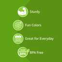 10 x Amazon Basics Disposable Striped Plastic Flex Straws, 7.5" Long, Assorted Colors, 100 Count, Large Pack