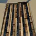 Premium Patio Deck Tiles, 10 PCs 12x12 Snap Together Wood Flooring for Outdoor, Balcony, Porch, Poolside, Waterproof All Weather, Golden Teak