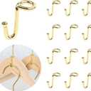 Metal Clothes Hanger, 36 Pack Connector Hooks Stable Gold Metal Outfit Hangers Extender Clips Organizer Strong Mini Cascading Hanger Hooks
