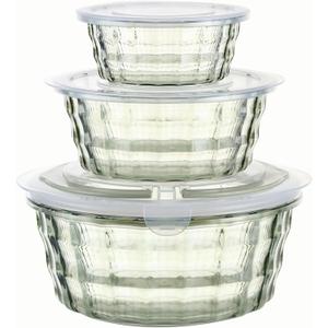 Taiuloo 3-Piece Salad Bowls with Lids, BPA Free Plastic Meal Prep Containers To Go for Lunch, Kitchen Food Storage & Serving Bowls for Salad, Snack, Fruit, Veggie, Green